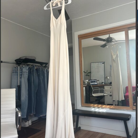 J Crew 100% Silk Halter Gown • 4 - Picture 7 of 10